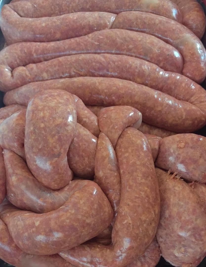 Fresh boerewors sausages